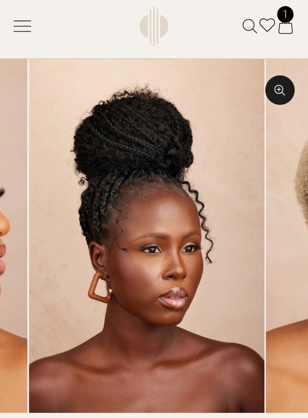 Brown Square Hoop Earrings